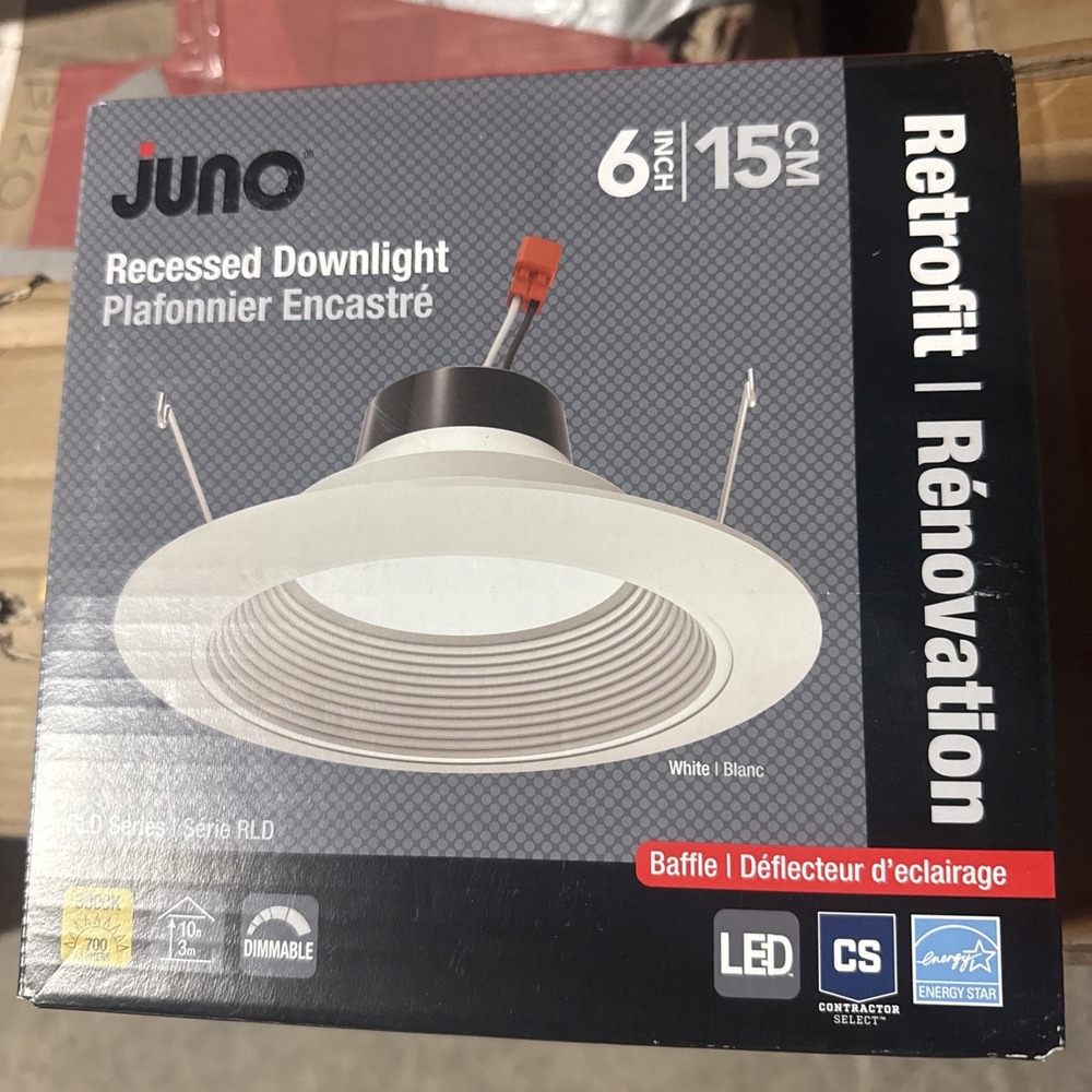 Juno Contractor Select 6RLD 6 in. 3000K 700 Lumens LED White Recessed Light Trim